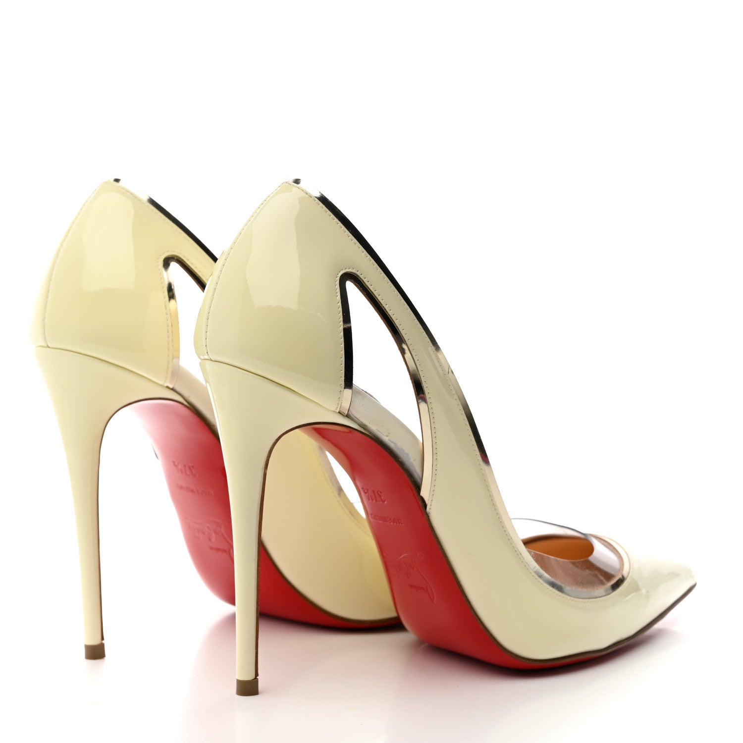 Christian Louboutin Patent PVC Specchio Cosmo 554 100 Pumps 37.5 Snow 5 of 10