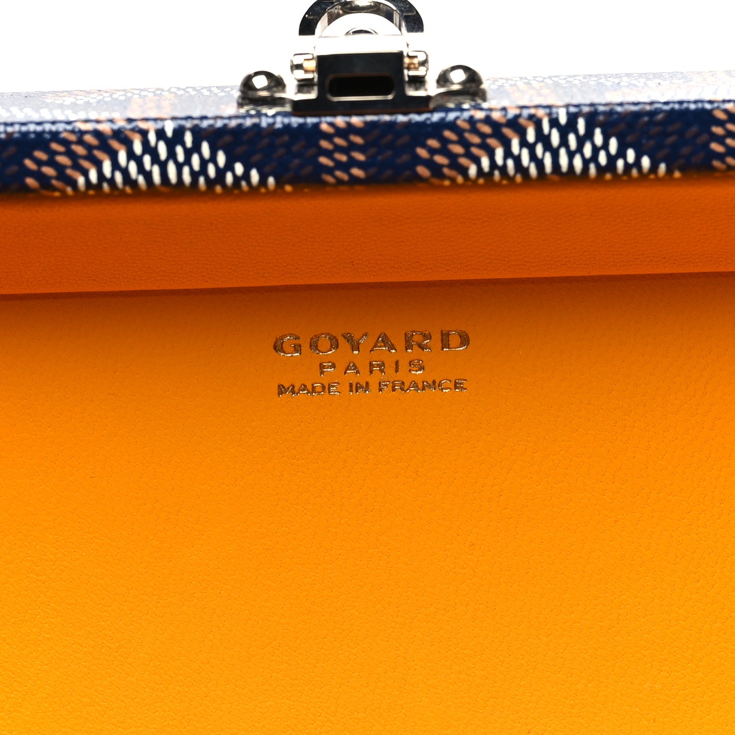 Goyardine Minaudiere Trunk Bag Navy