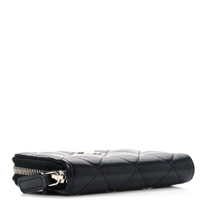 Chanel Lambskin Quilted Zip Coin Purse Black 4 of 7