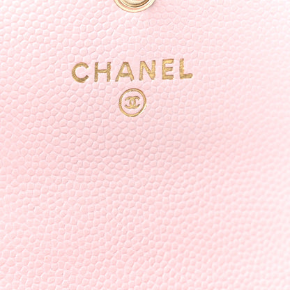 Chanel Caviar Quilted Crystal CC Flap Card Holder Pink 7 of 9