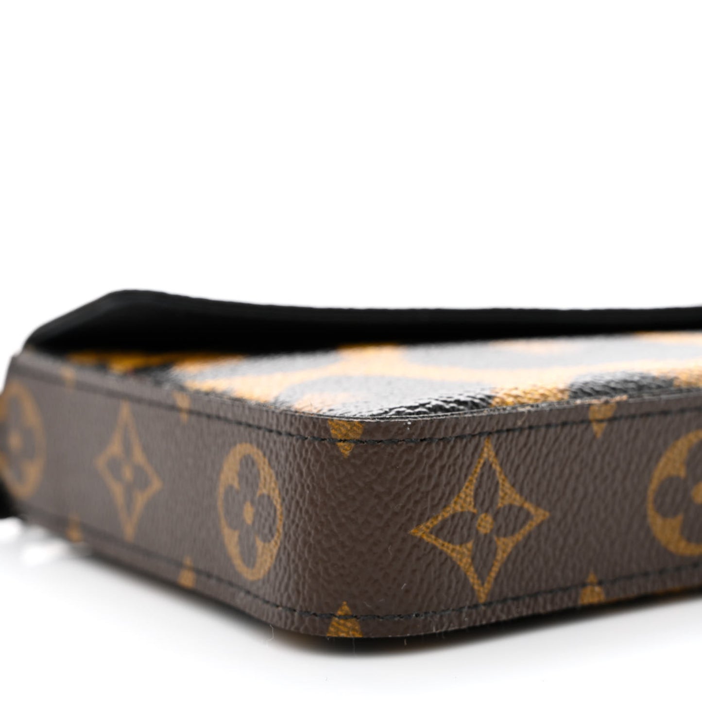 Monogram Animal Print Pochette Felicie Chain Wallet