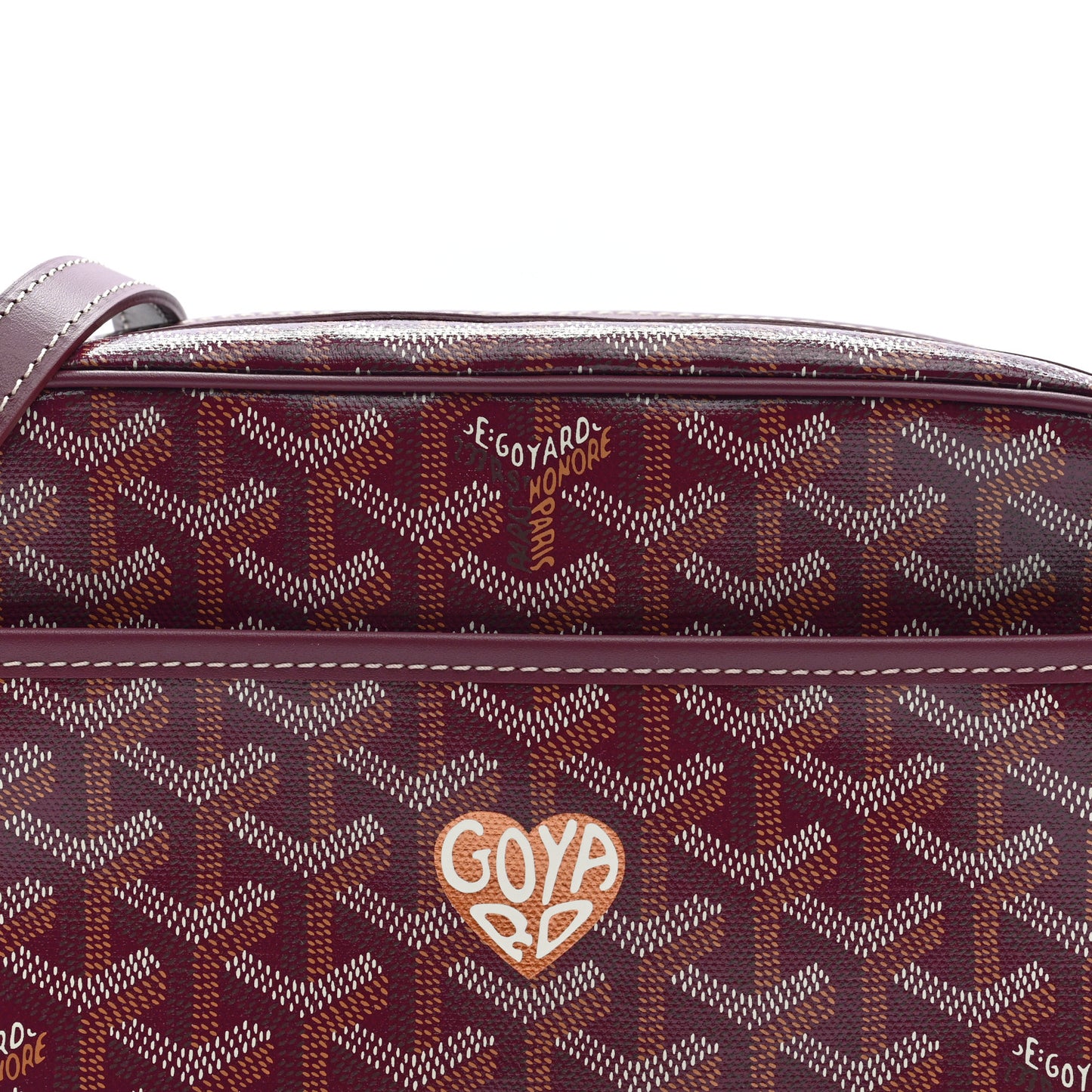 Goyardine Coeur Sac Cap Vert Burgundy