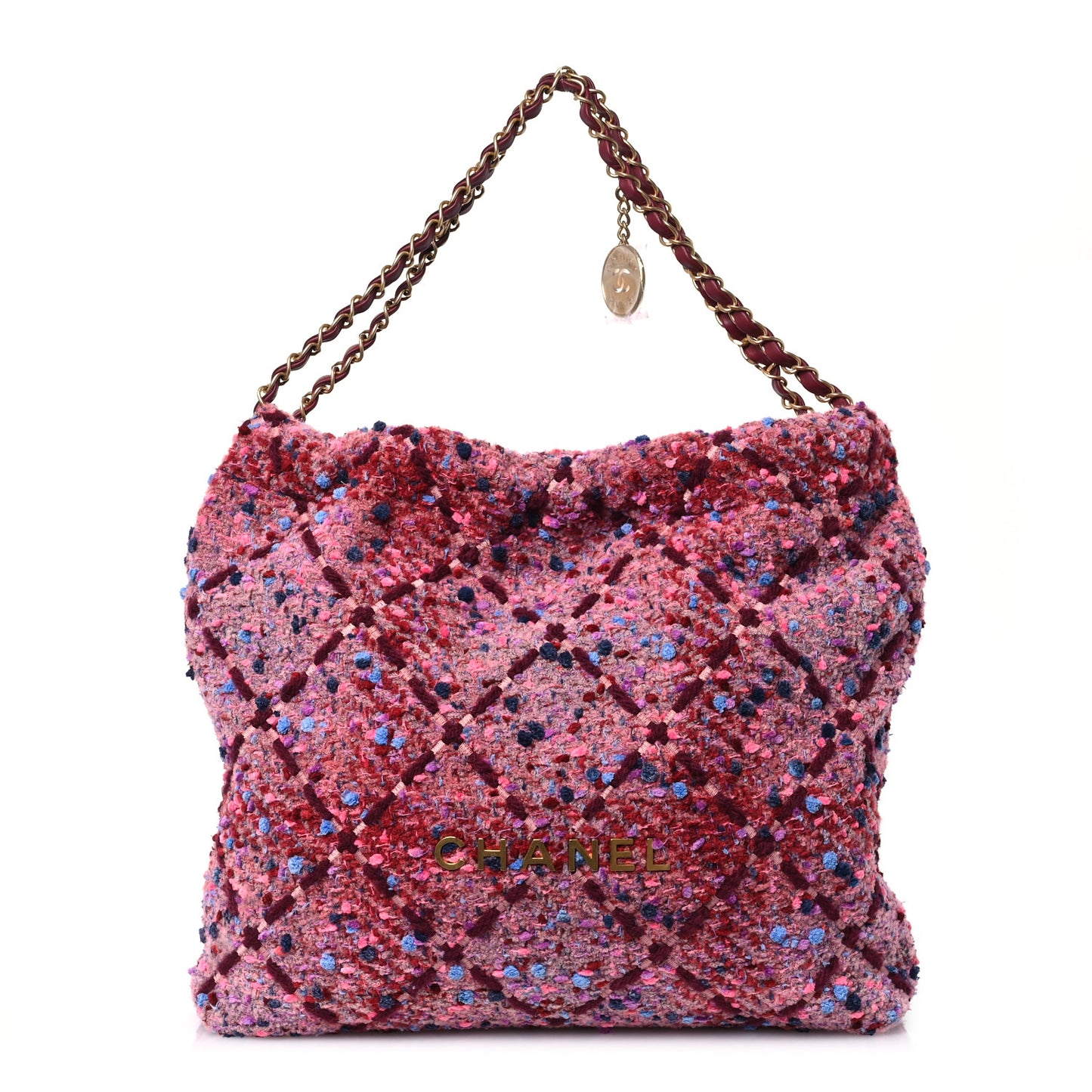 Tweed Quilted Chanel 22 Pink Blue Navy Burgundy Purple