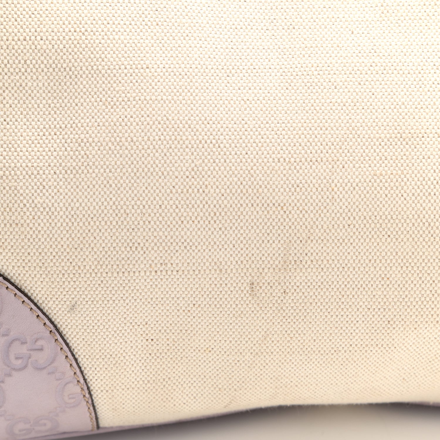 Gucci Canvas Guccissima Wooden Handle Shoulder Bag Beige Purple 11 of 11