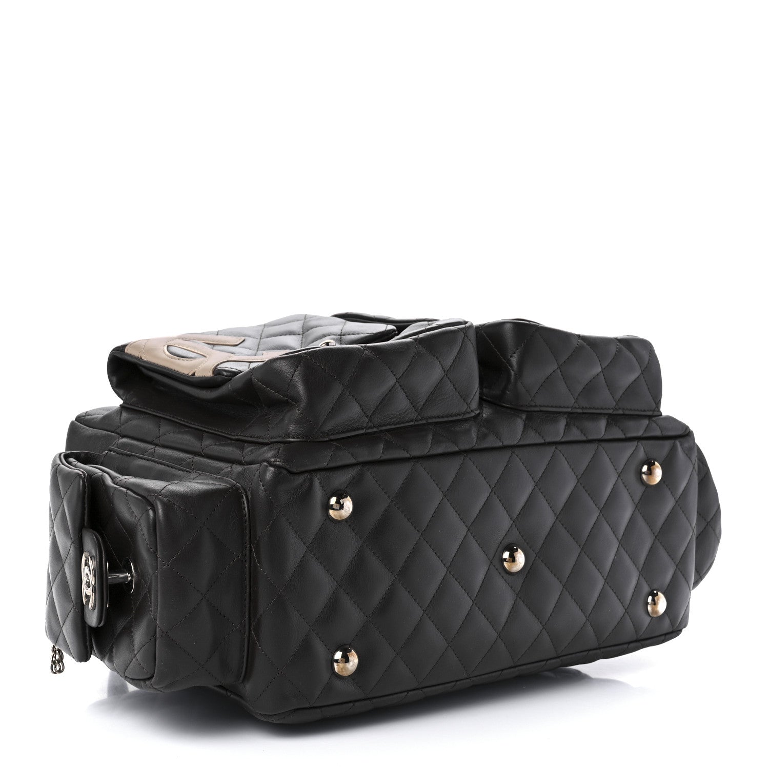 Chanel Calfskin Quilted Large Cambon Multipocket Reporter Brown Beige 2 of 7