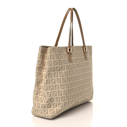 Fendi Zucchino Vitello Tote Beige Tortora 2 of 8