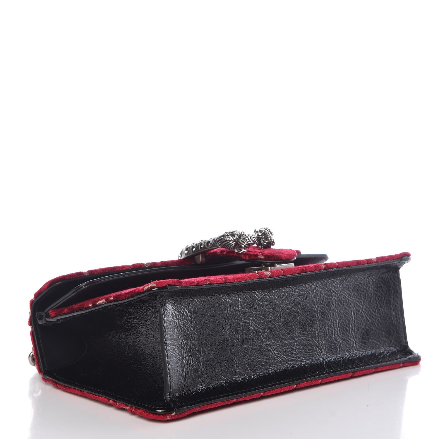 Gucci Velvet Skipper Crystal GG Monogram Small Dionysus Shoulder Bag Red Cipria Black Black Diamond 5 of 8