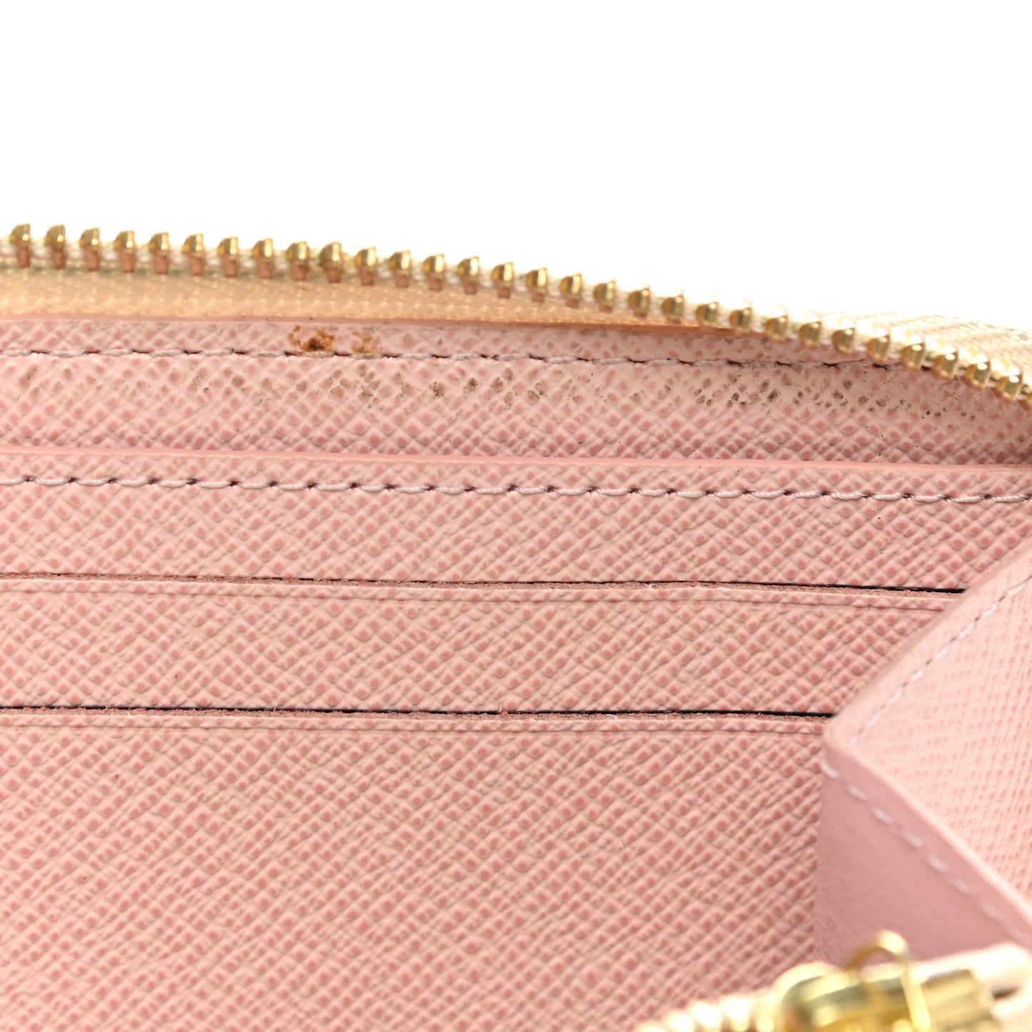 Damier Azur Clemence Wallet Rose Ballerine