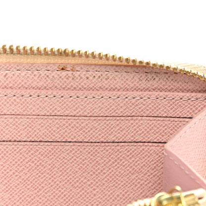 Louis Vuitton Damier Azur Clemence Wallet Rose Ballerine 8 of 14