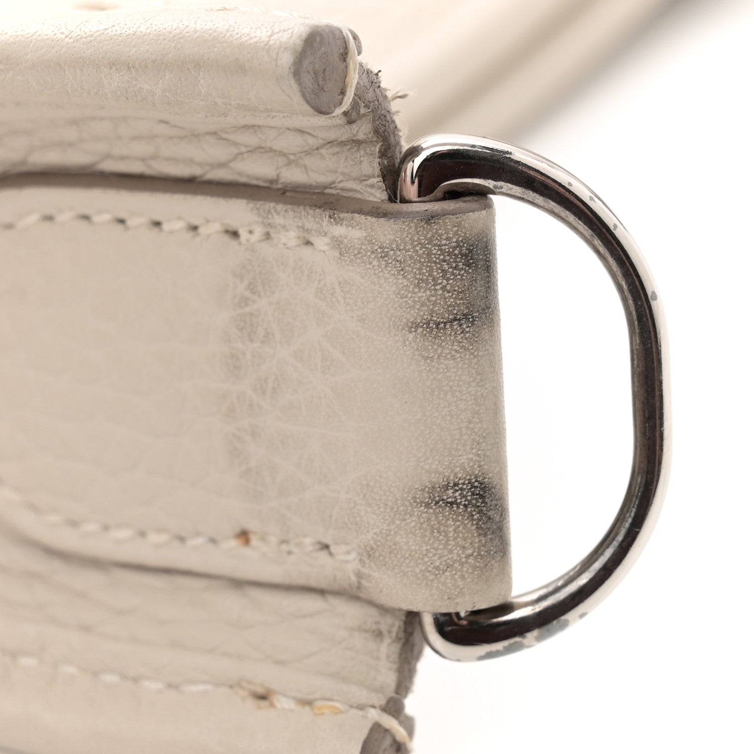 Hermes Taurillon Clemence Amazone Evelyne III PM Craie 11 of 13