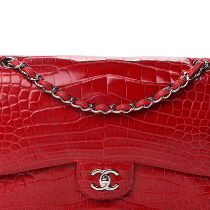 Chanel Alligator Jumbo Double Flap Red 19 of 19