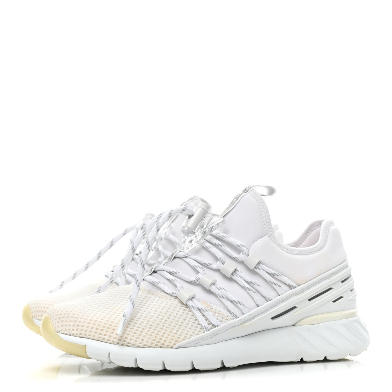 Louis Vuitton Neoprene Mesh Rubber America's Cup Fastlane Low Sneaker 37 White 3 of 15