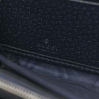 Gucci GG Supreme Monogram Textured Dollar Calfskin Ophidia Zip Around Wallet Blue Dark Blue 6 of 7