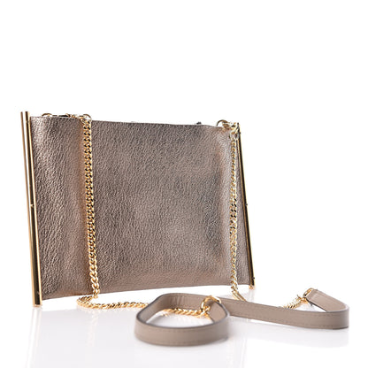 Chloe Metallic Calfskin Mini Roy Chain Pouch Bronze 3 of 10