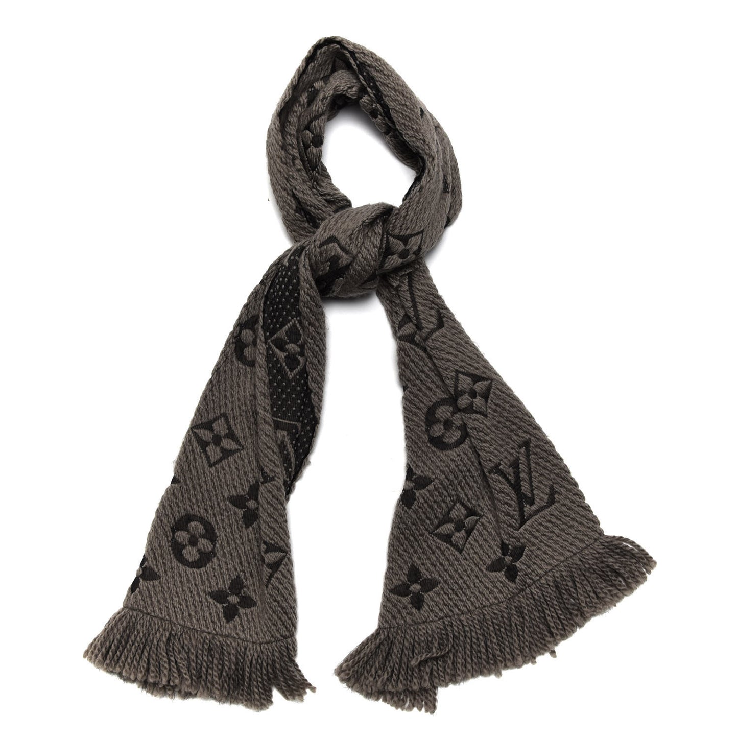Wool Silk Logomania Scarf Verone