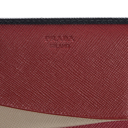 Prada Saffiano Multicolor Continental Flap Wallet Nero Black Peonia 6 of 7