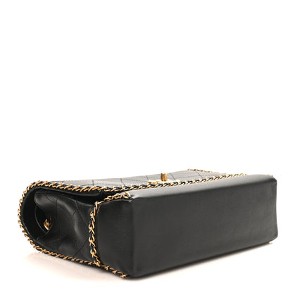 Chanel Calfskin Stitched Chain Flap Black 4 of 10