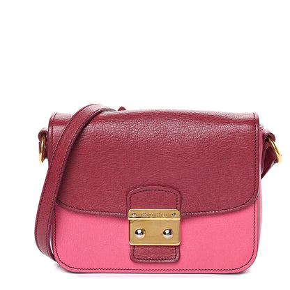 Miu Miu Goatskin Madras Shoulder Bag Rosa Peonia 1 of 12