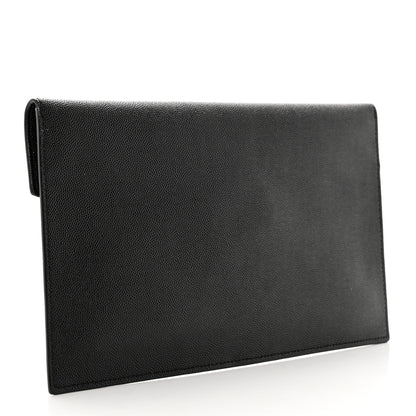 Saint Laurent Grain De Poudre Uptown Pouch Black 2 of 7