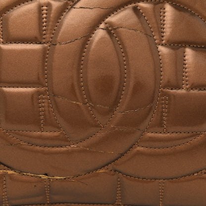 Chanel Vinyl Quilted Large Frozen Tote Bronze 19 of 23