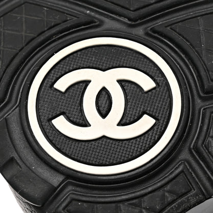 Chanel Mesh Suede Grained Calfskin Womens CC Sneakers 40 Black White 8 of 8