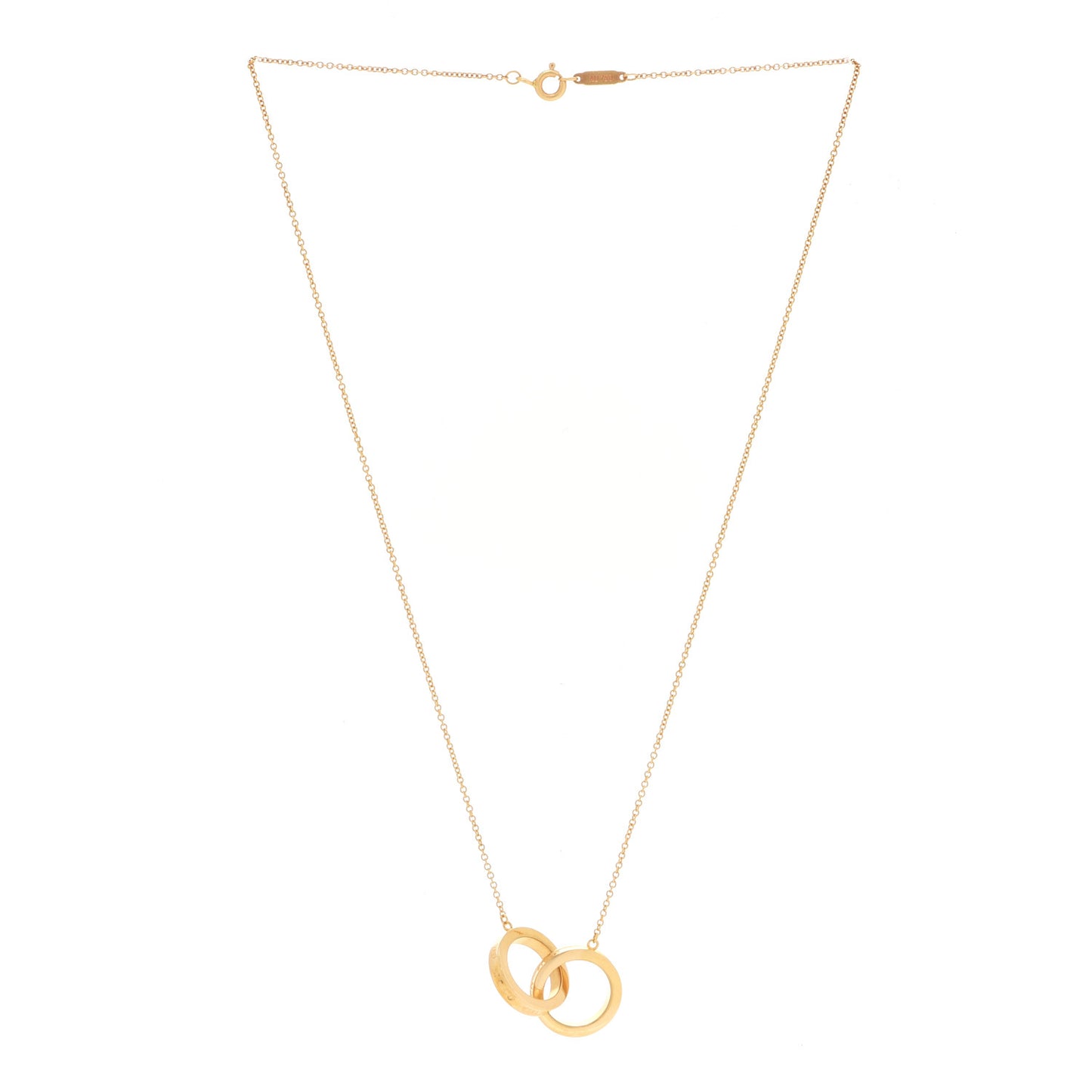18K Yellow Gold 1837 Interlocking Circles Pendant Necklace