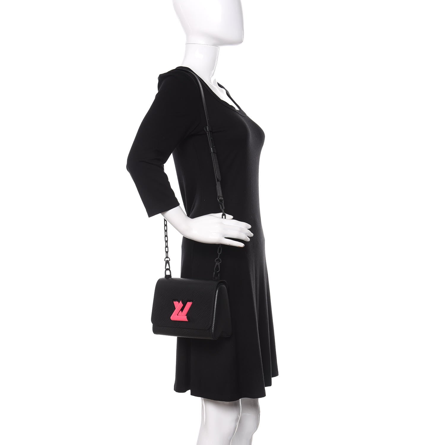 Louis Vuitton Epi Twist Shoulder Bag PM Black Pink 2 of 10