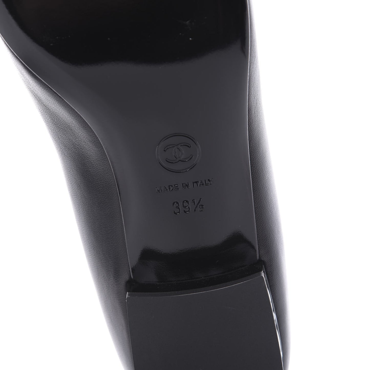 Lambskin Patent CC Cap Toe Mocassin Loafer 39.5 Black