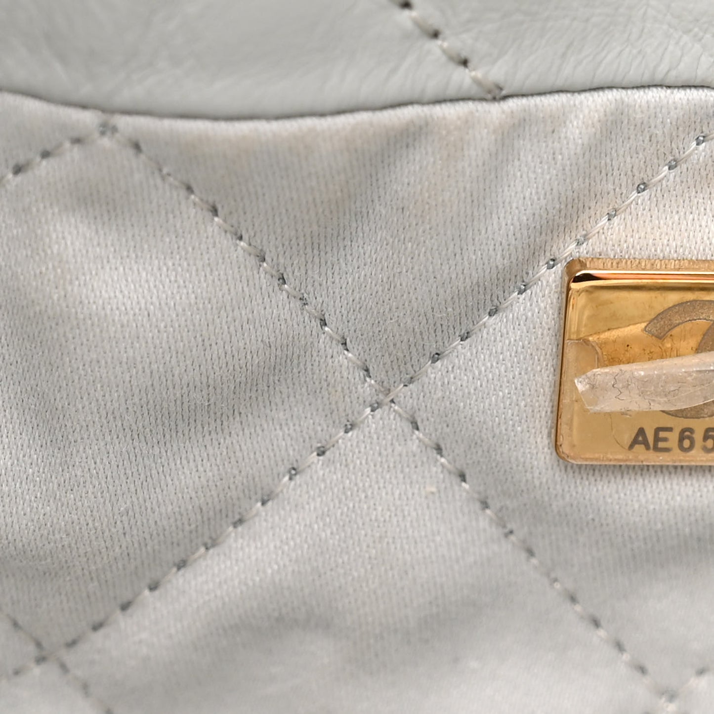 Shiny Calfskin Quilted Small 22 Light Blue