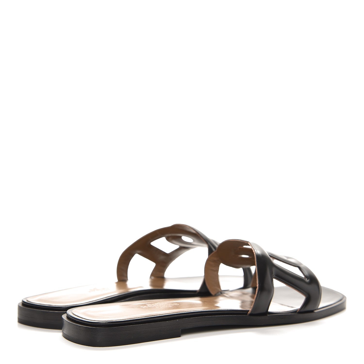 Hermes Calfskin Omaha Sandals 38 Black 4 of 8
