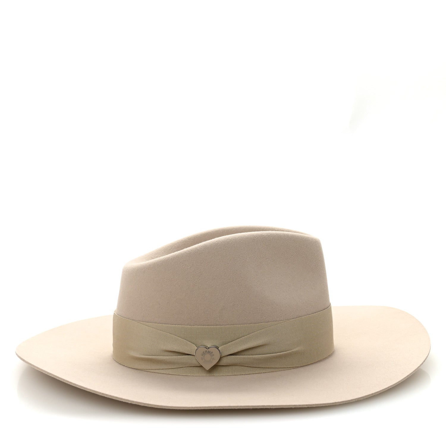 Hermes Rabbit Felt Coeur Hat 56 Beige Perle 6 of 8