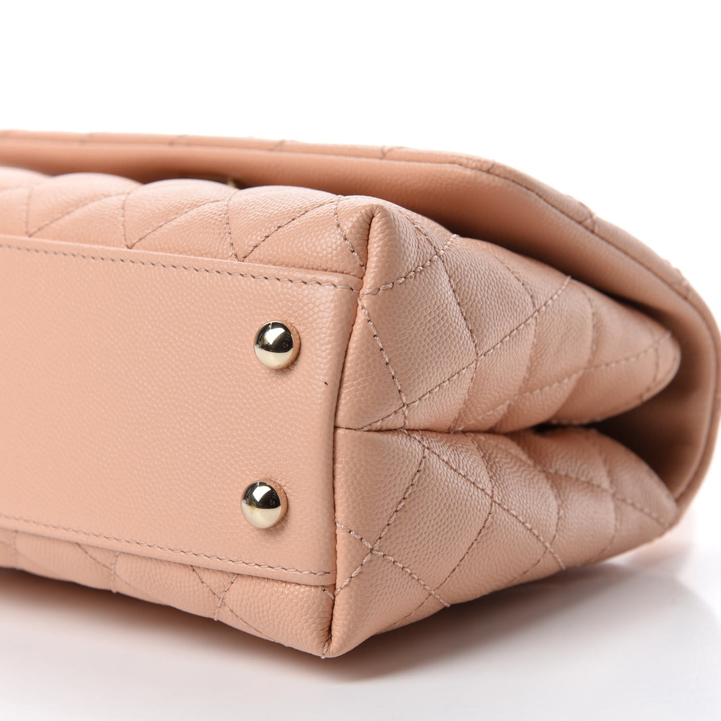 Caviar Quilted Mini Coco Handle Flap Light Pink