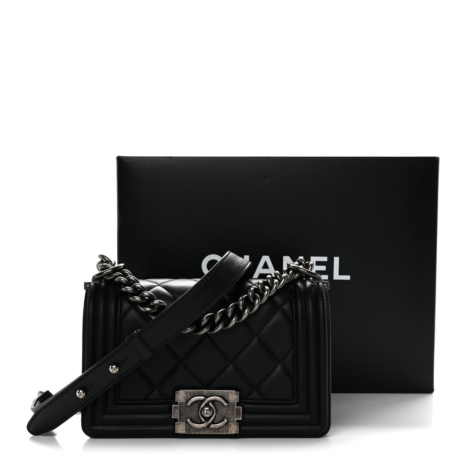 Chanel Calfskin Quilted Small Boy Flap Black 11 of 11
