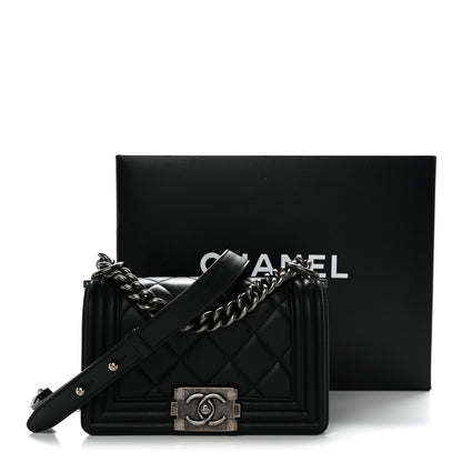 Chanel Calfskin Quilted Small Boy Flap Black 11 of 11