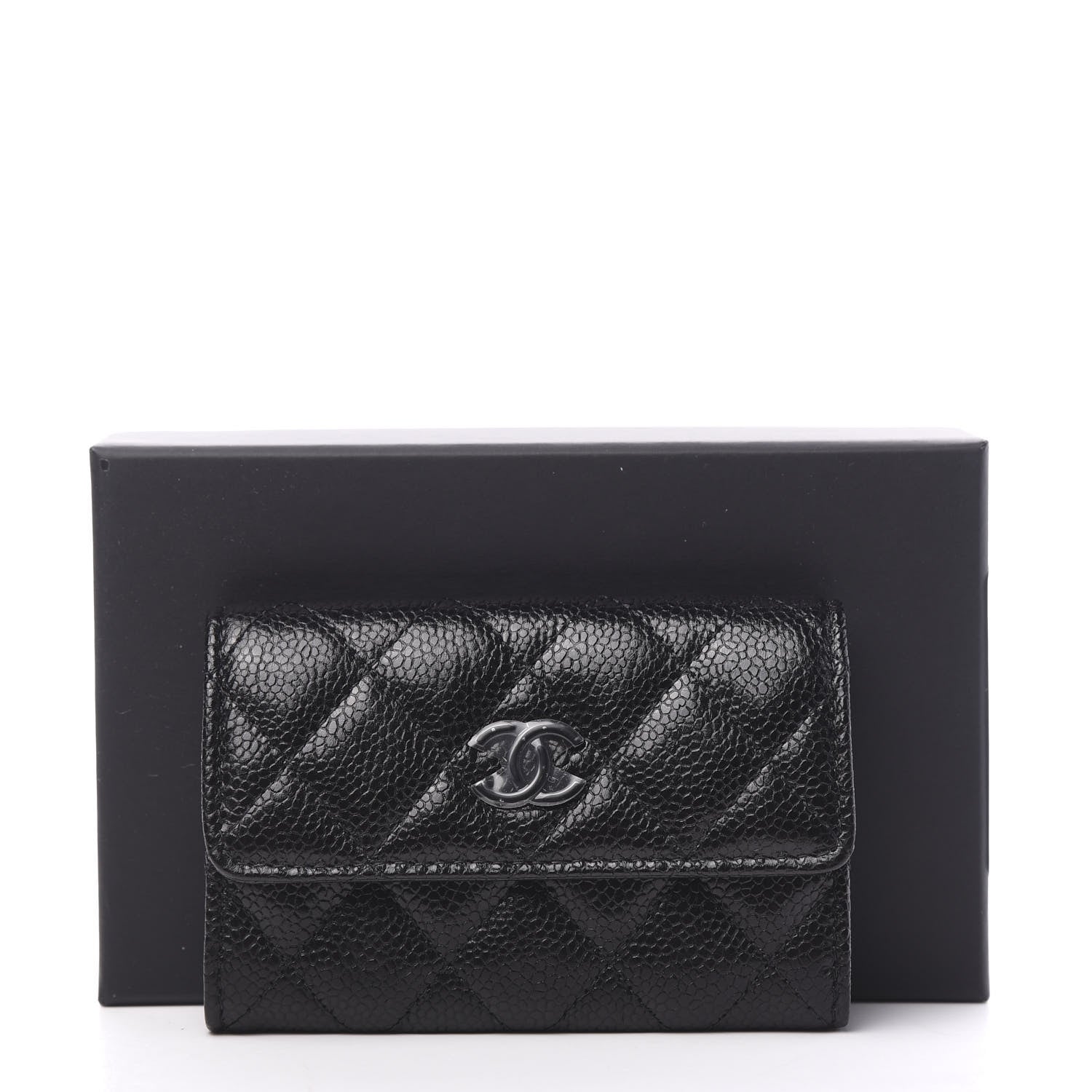 Chanel Caviar Quilted Flap Card Holder Black 8 of 8