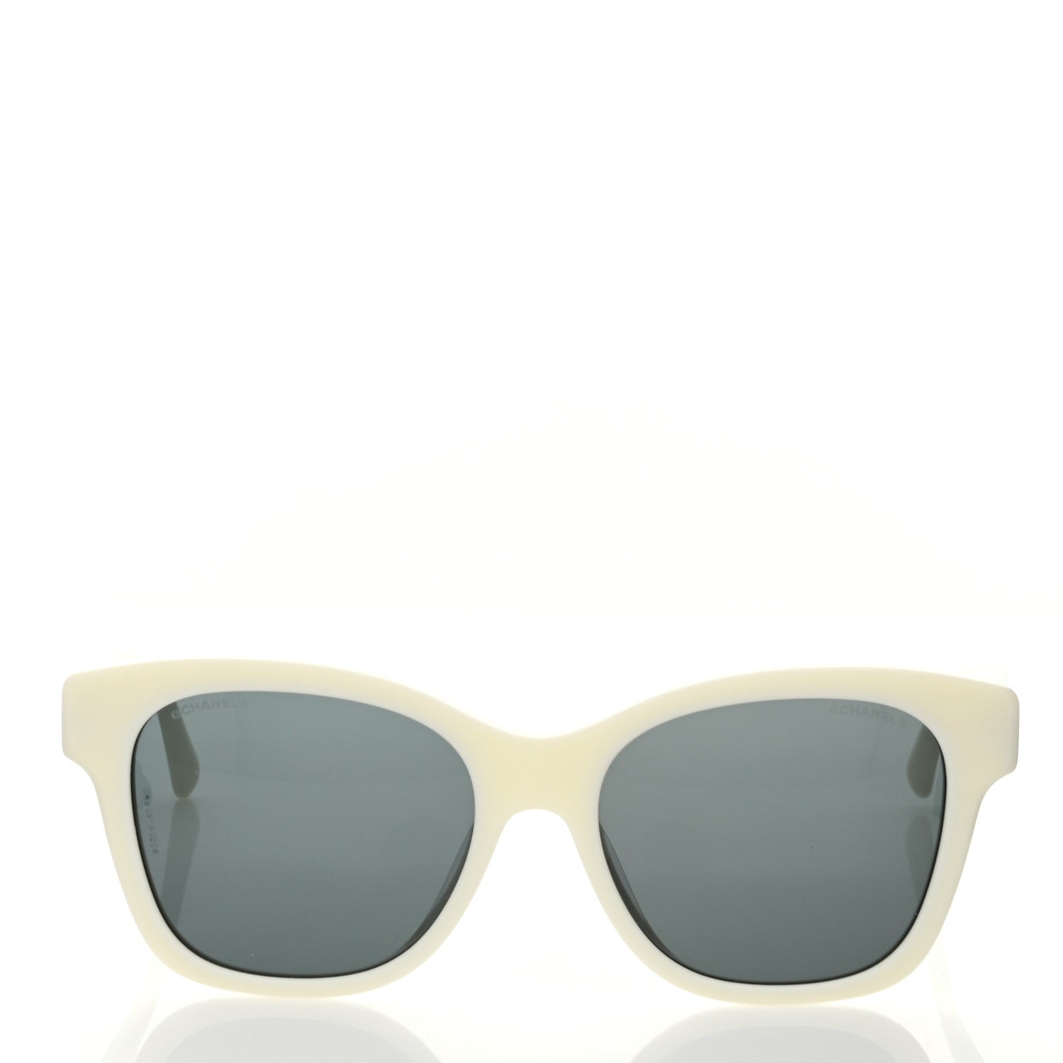 Chanel Acetate Polarized Pearl CC Square Sunglasses 5482-H-A White White 2 of 8