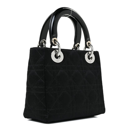 Christian Dior Satin Patent Cannage Mini Lady Dior Black 2 of 11