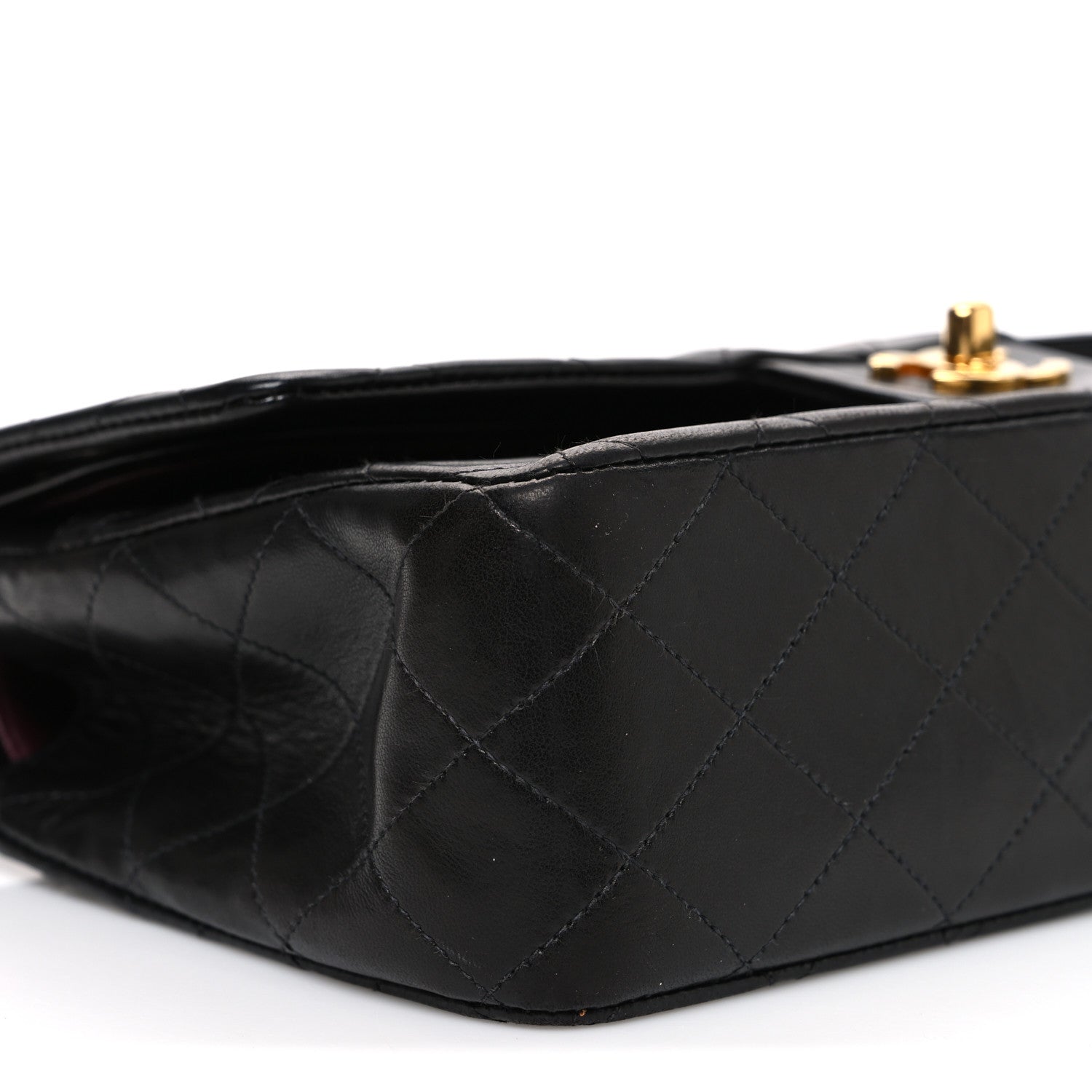 Chanel Lambskin Quilted Medium Double Flap Black 10 of 11