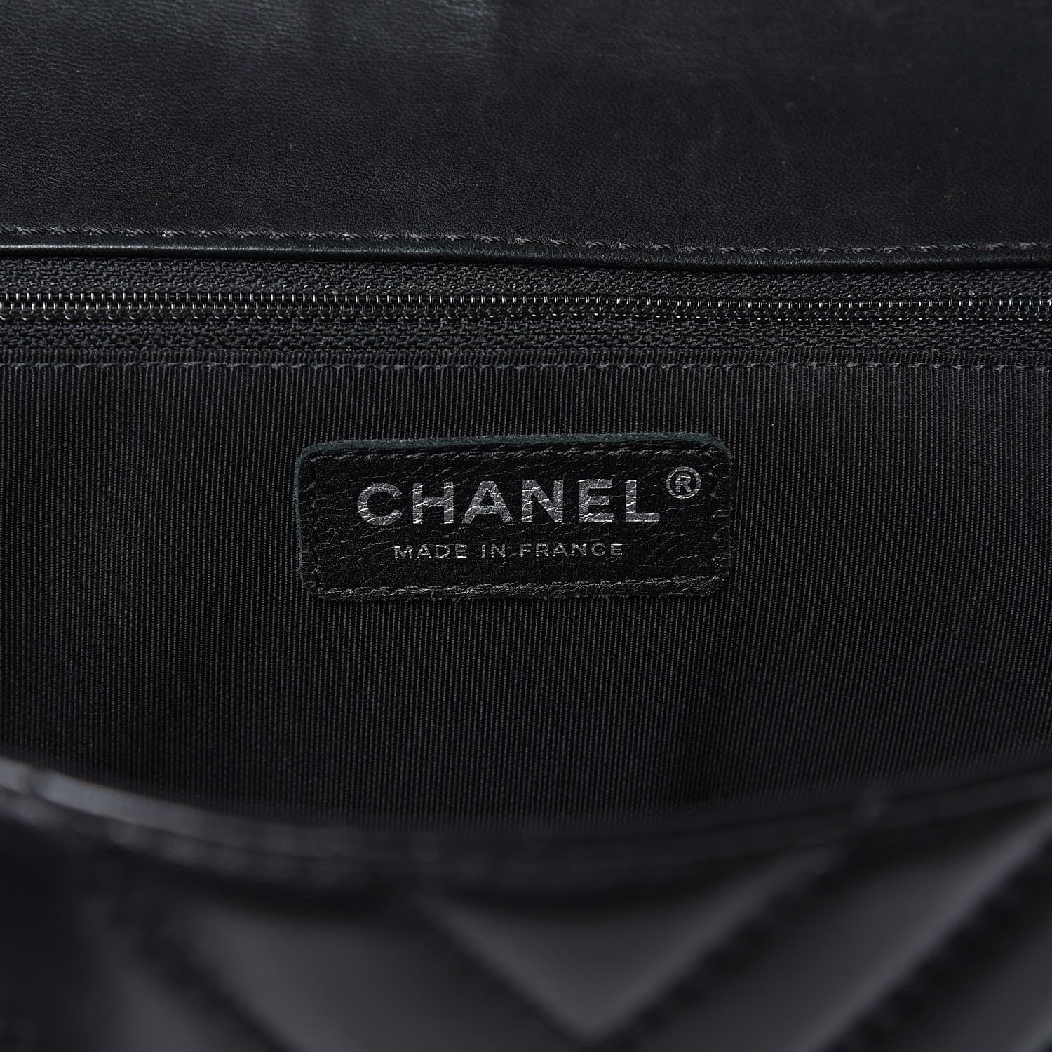 Chanel Lambskin Surpique Chevron Medium Single Flap Black 6 of 13