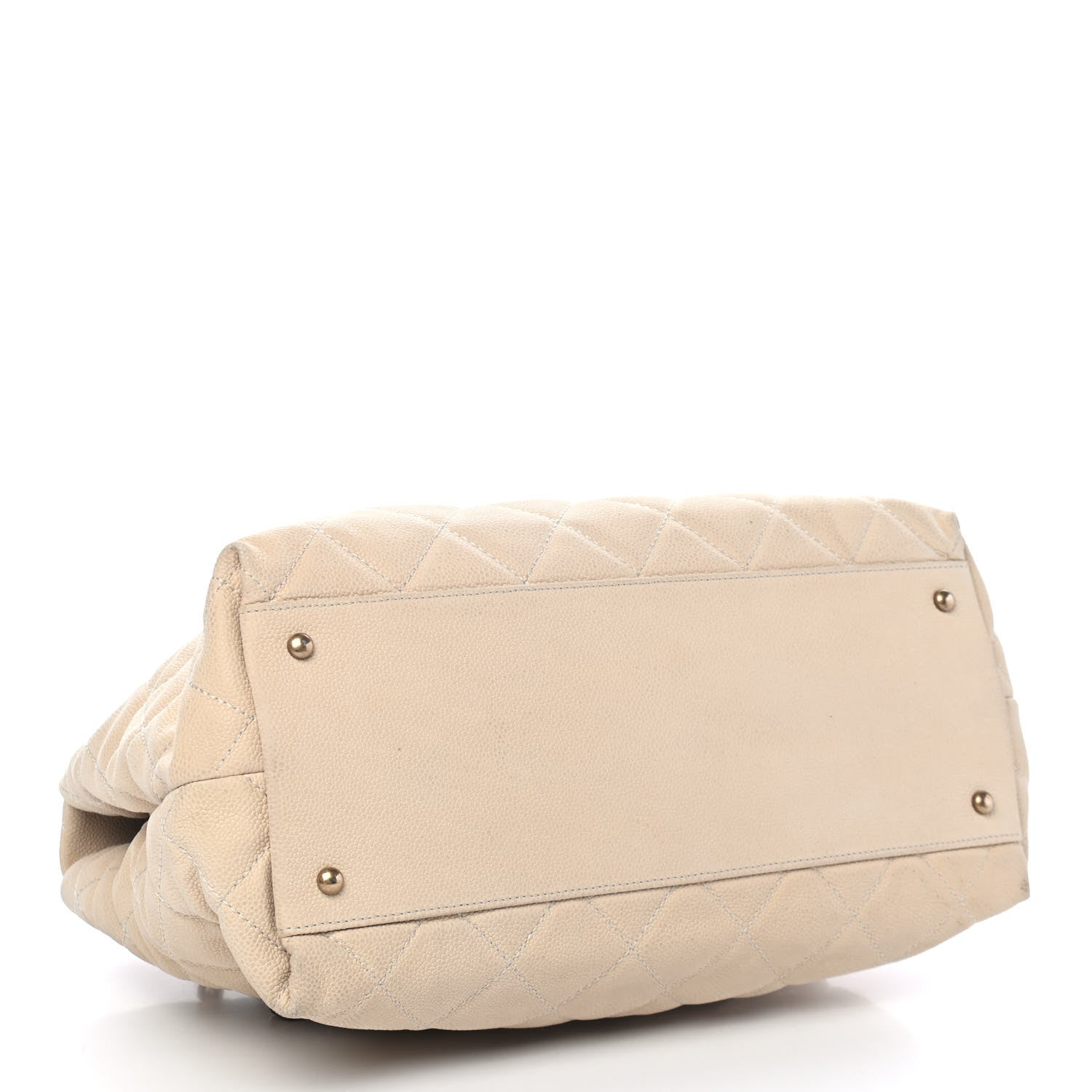 Chanel Iridescent Caviar Chic Quilt Tote Beige 3 of 4