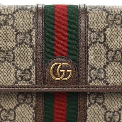 Gucci GG Supreme Monogram Web Ophidia Crossbody Wallet Beige New Acero 10 of 11