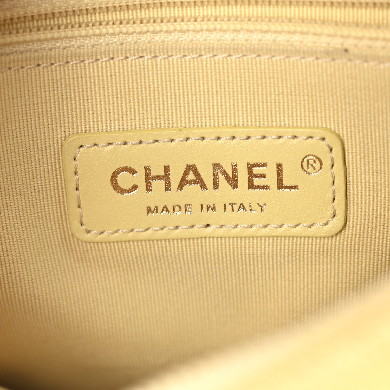 Chanel Shiny Caviar Quilted Chain Melody Backpack Yellow 6 of 10