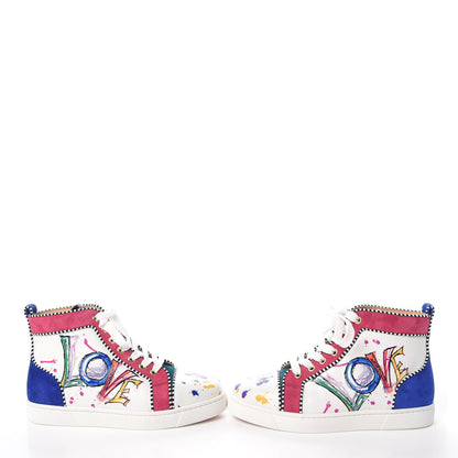 Christian Louboutin Calfskin Womens In Love Rantus Orlato Sneakers 35 White Multicolor 10 of 15