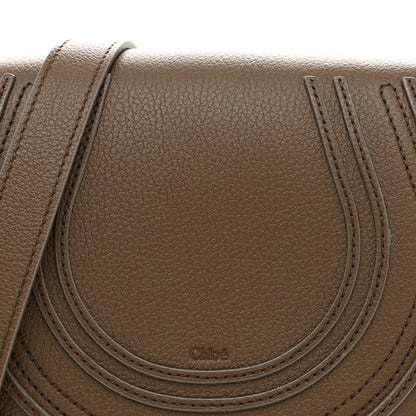 Chloe Grained Calfskin Small Marcie Saddle Bag Dark Khaki 8 of 11