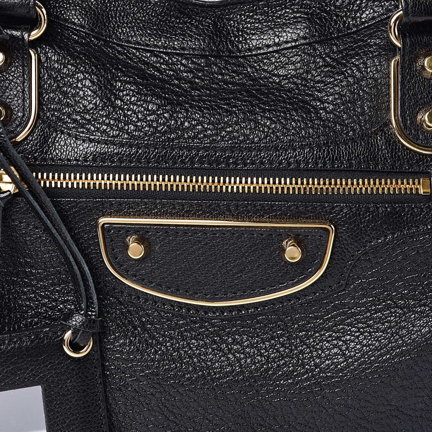 Chevre Gold Metallic Edge Hardware City Black