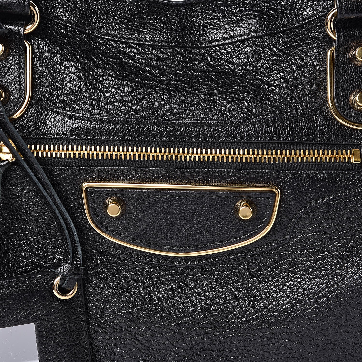 Balenciaga Chevre Gold Metallic Edge Hardware City Black 11 of 11