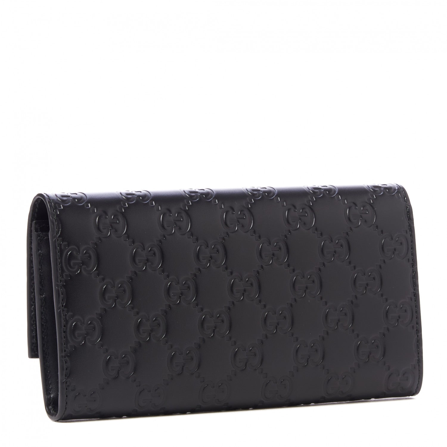Gucci Guccissima Continental Flap Wallet Black 2 of 9