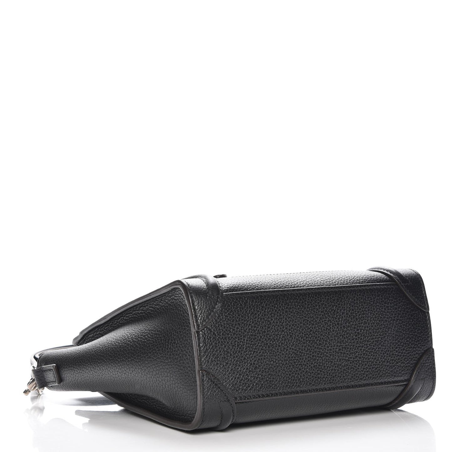Drummed Calfskin Nano Luggage Black