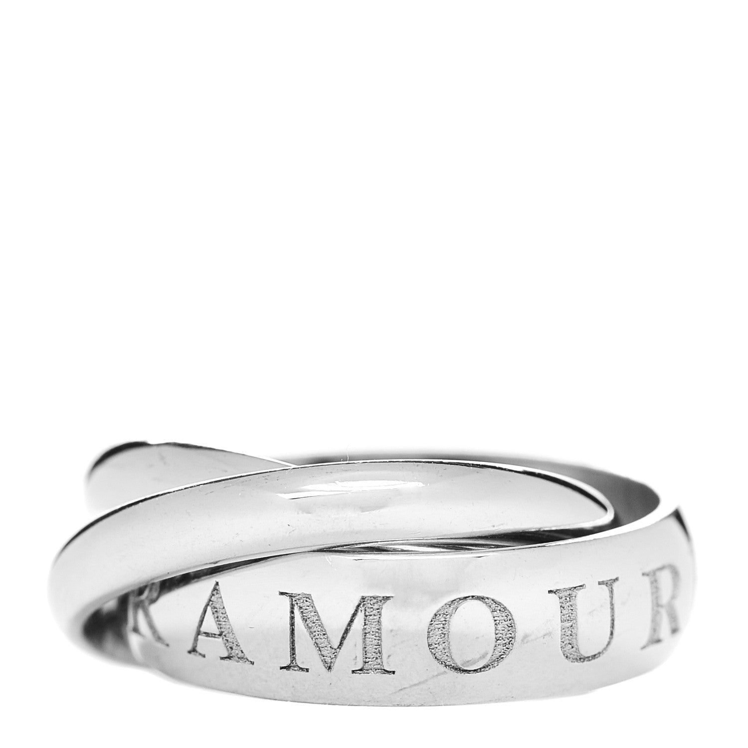 Cartier 18K White Gold Amour Trinity Ring 50 5.25 3 of 4