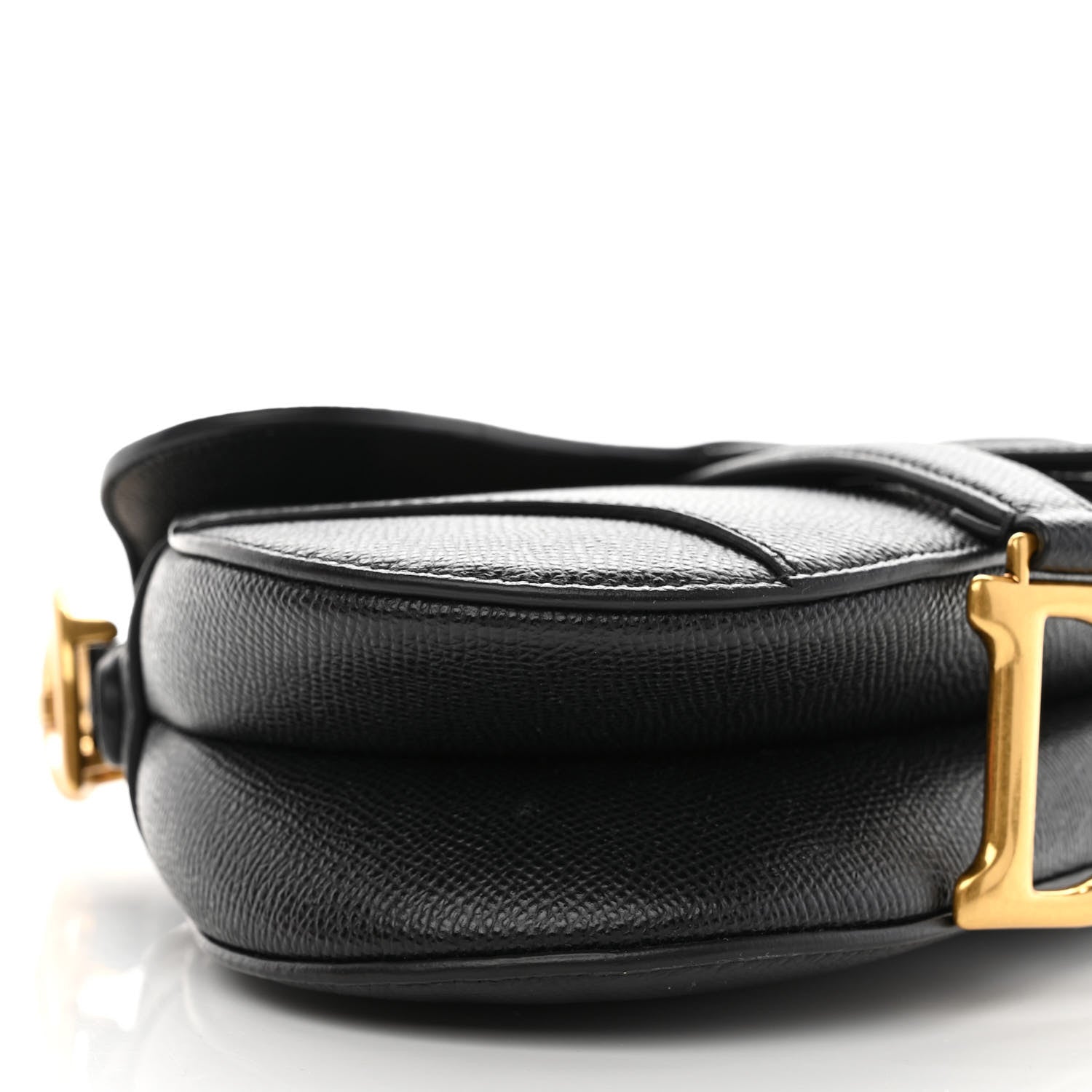 Christian Dior Grained Calfskin Mini Saddle Bag Black 9 of 10